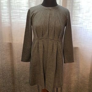 Zara NWT pleated plaid dress